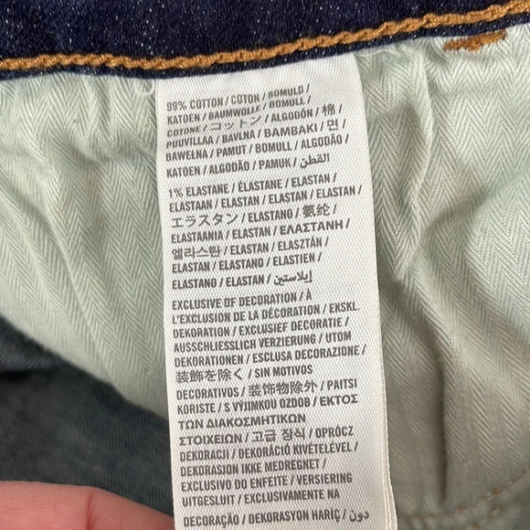 ABERCROMBIE & FITCH Flare Jeans Blue Dark Wash Distressed Mid Rise Y2K Size 8 - Picture 8 of 11